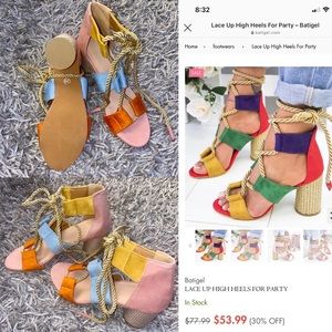 ❗️SOLD❗️Lace Up Heels